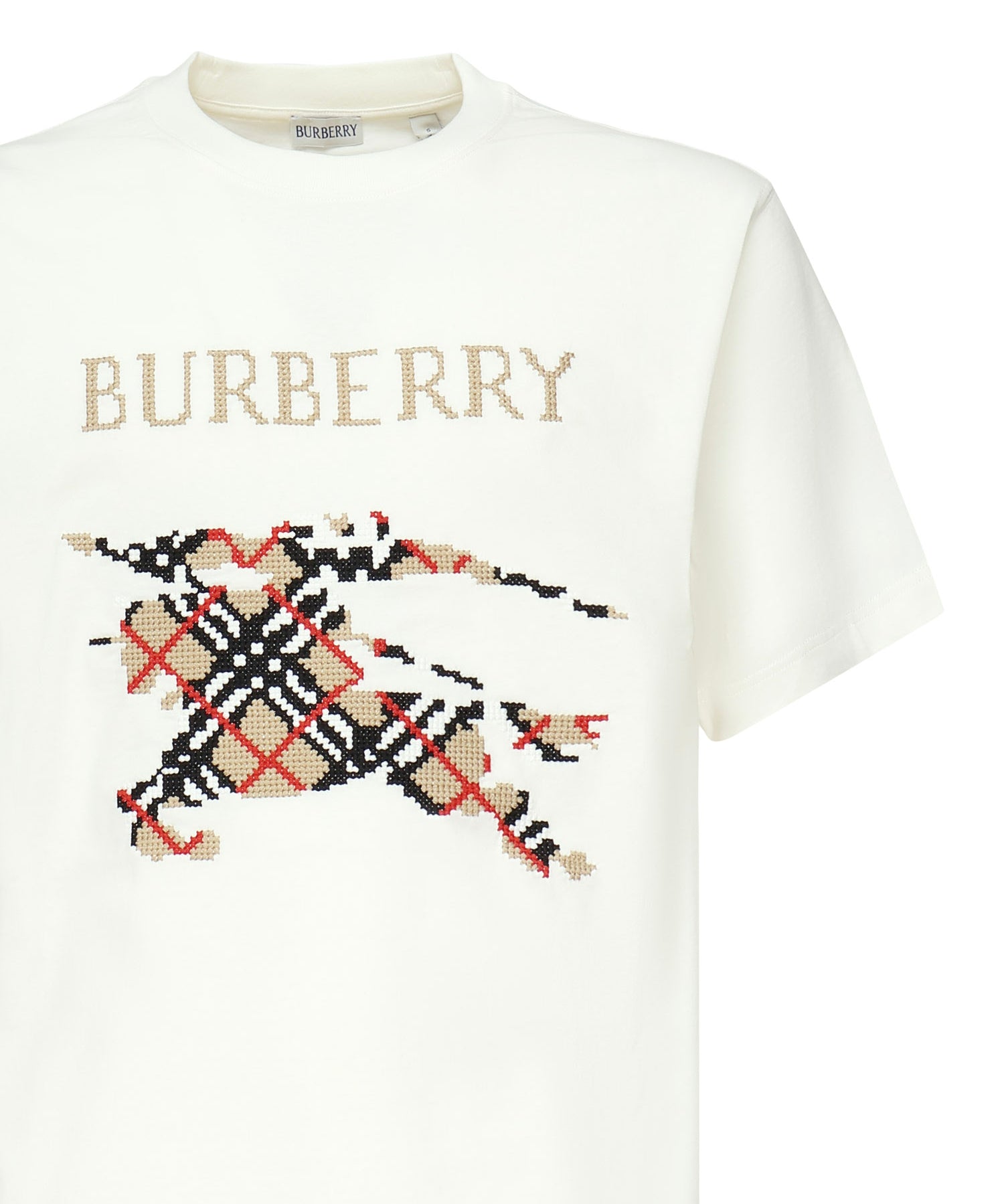 T-shirt con EKD a punto croce 8110116 B7078 BURBERRY 