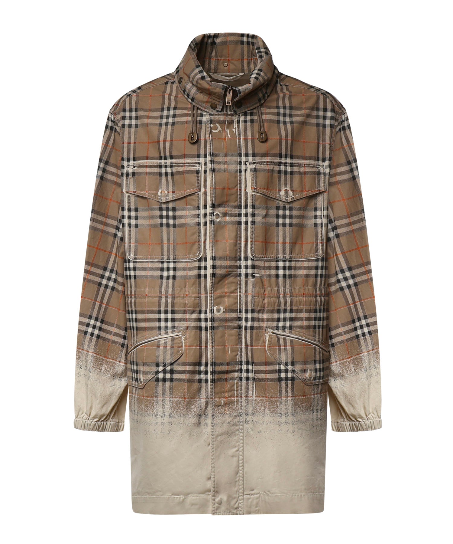 Parka in gabardine tropicale con Check sfumato 8126118 B7349 BURBERRY 