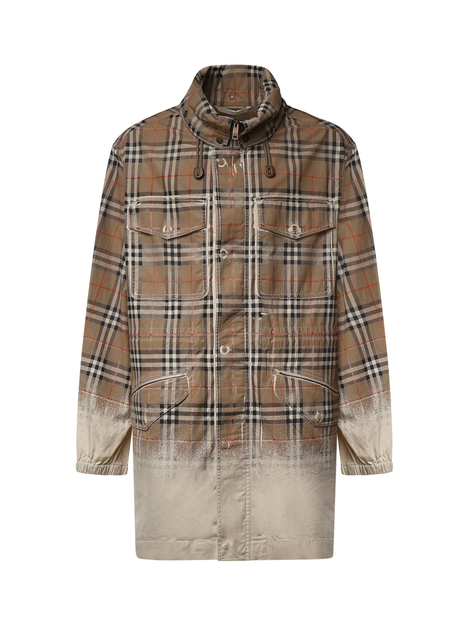 Parka in gabardine tropicale con Check sfumato 8126118 B7349 BURBERRY 