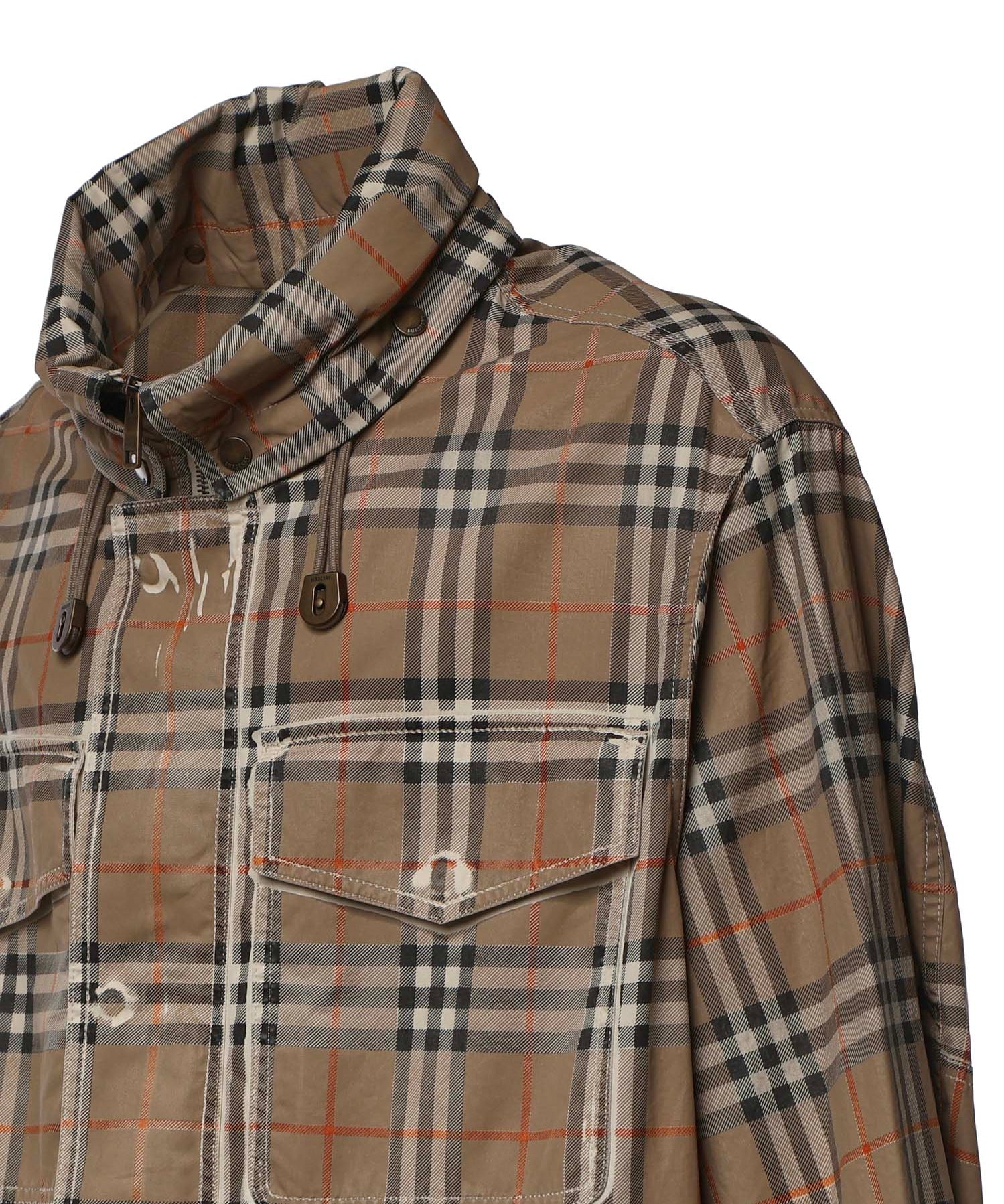 Parka in gabardine tropicale con Check sfumato 8126118 B7349 BURBERRY 