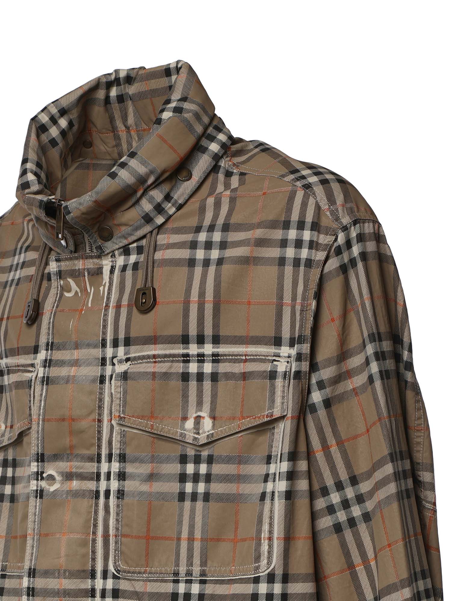 Parka in gabardine tropicale con Check sfumato 8126118 B7349 BURBERRY 