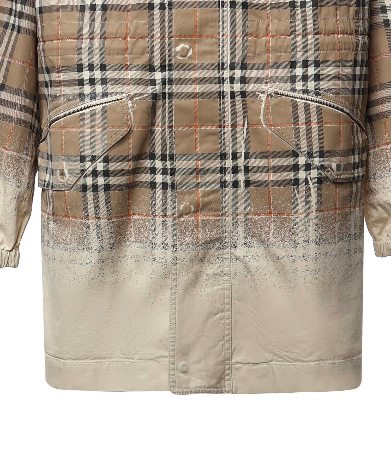 Parka in gabardine tropicale con Check sfumato 8126118 B7349 BURBERRY 