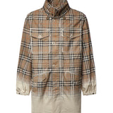 Parka in gabardine tropicale con Check sfumato 8126118 B7349 BURBERRY 