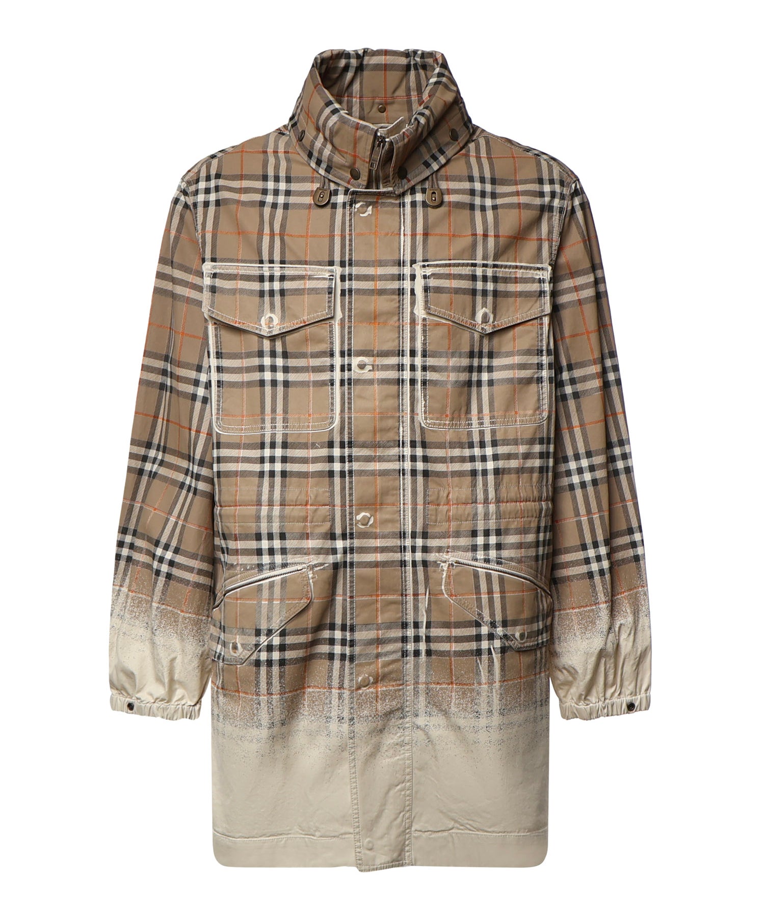 Parka in gabardine tropicale con Check sfumato 8126118 B7349 BURBERRY 