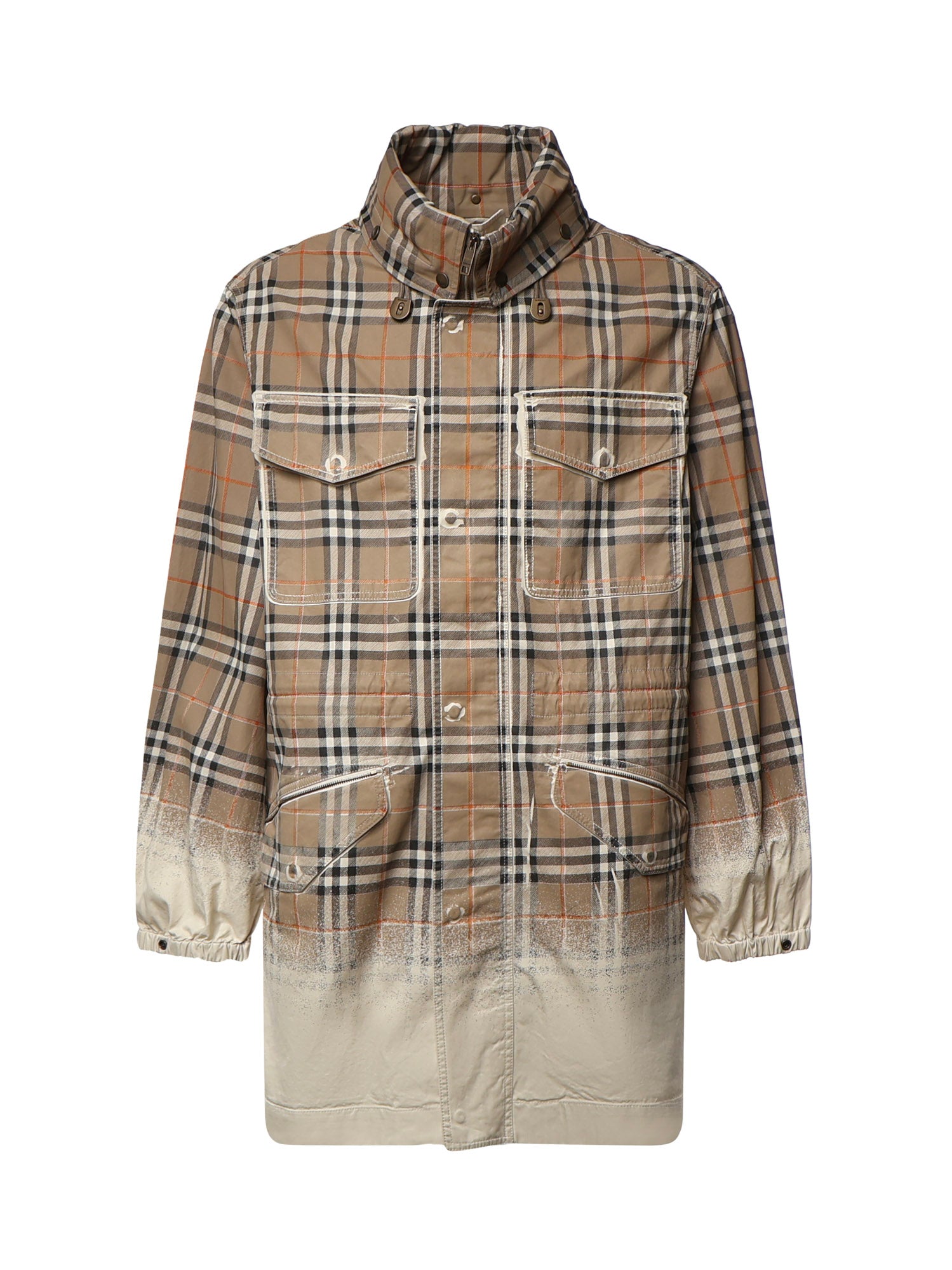 Parka in gabardine tropicale con Check sfumato 8126118 B7349 BURBERRY 