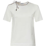 T-shirt in cotone con laccetti 8127210 B7078 BURBERRY 