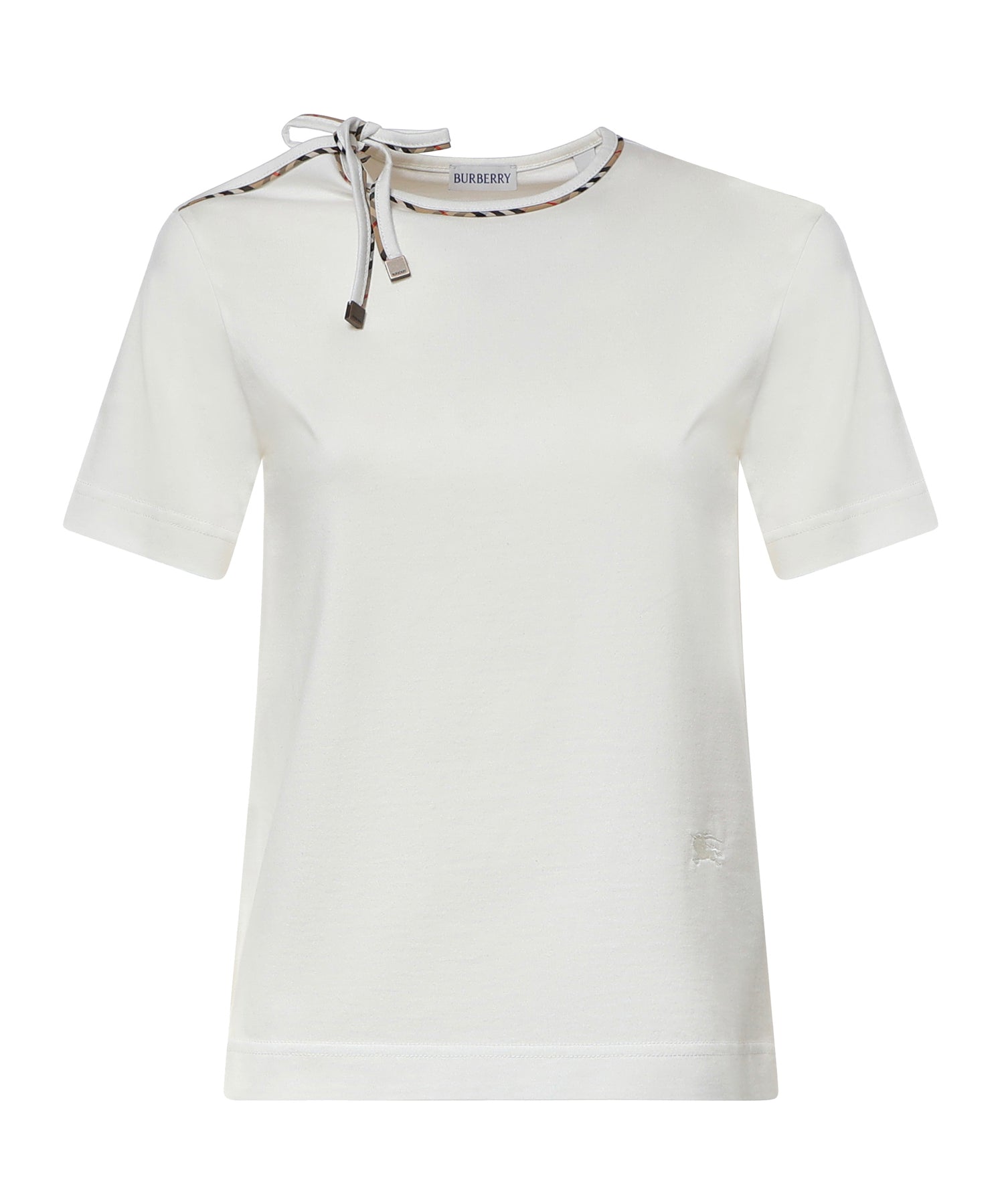 T-shirt in cotone con laccetti 8127210 B7078 BURBERRY 
