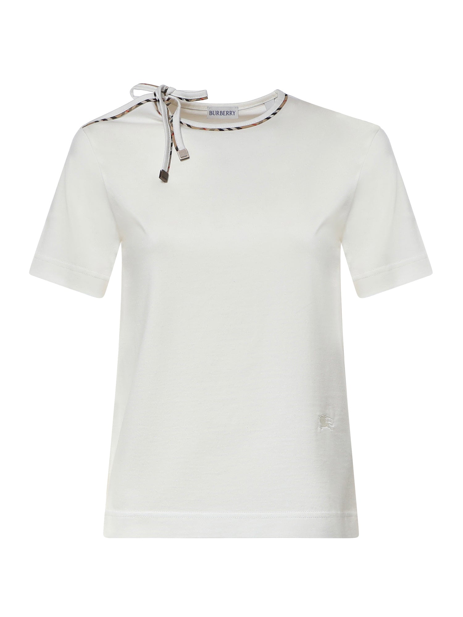 T-shirt in cotone con laccetti 8127210 B7078 BURBERRY 