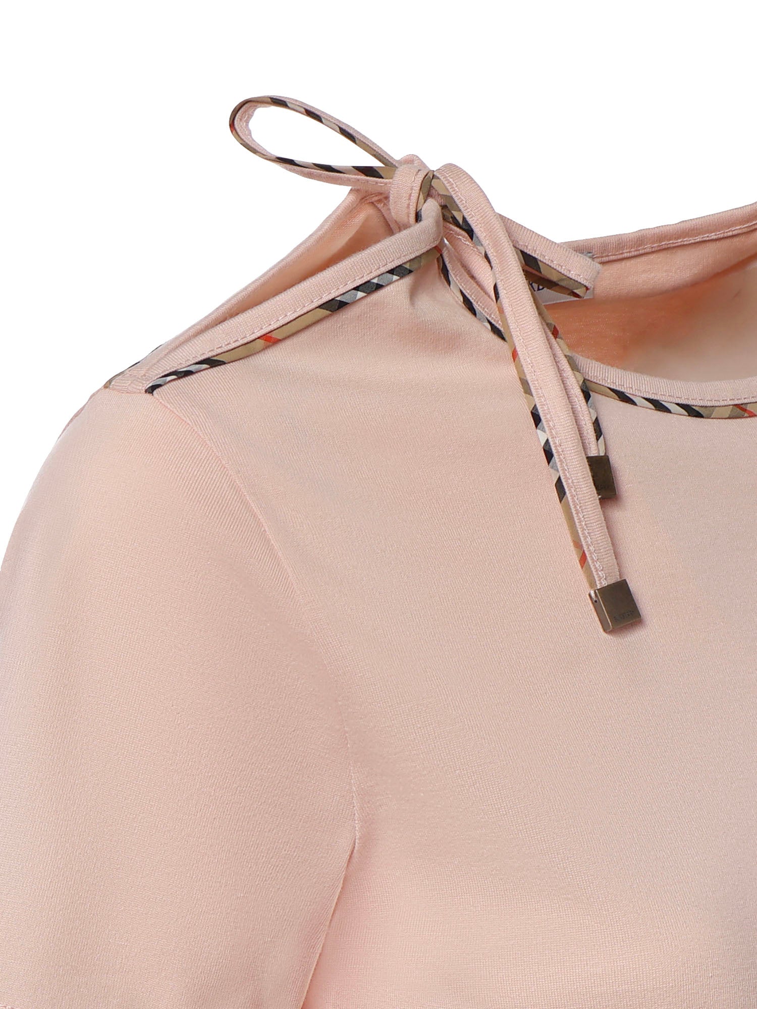 T-shirt in cotone con laccetti 8127211 C5331 BURBERRY 