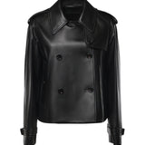 Giacca trench Mayfair cropped in pelle 8127296 A1189 BURBERRY 
