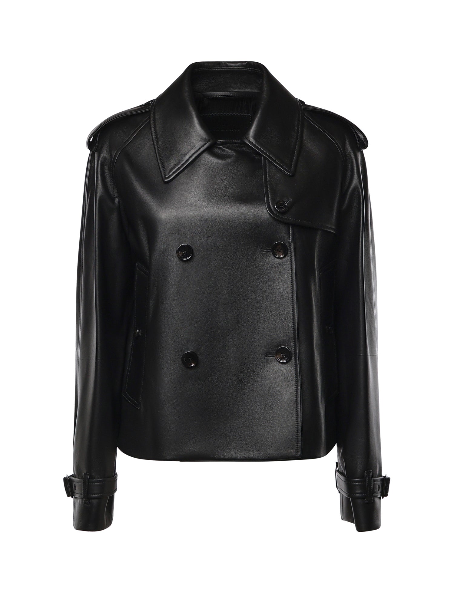 Giacca trench Mayfair cropped in pelle 8127296 A1189 BURBERRY 