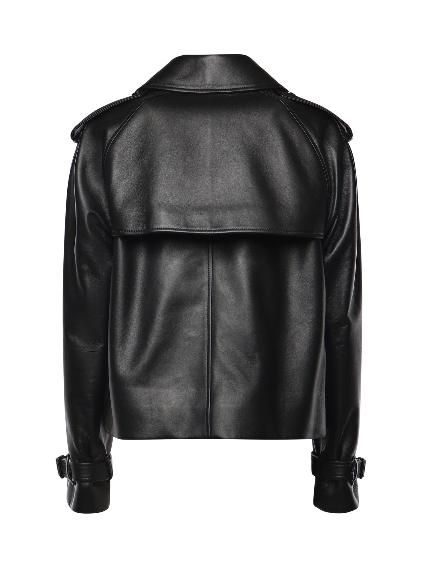 Giacca trench Mayfair cropped in pelle 8127296 A1189 BURBERRY 