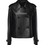 Giacca trench Mayfair cropped in pelle 8127296 A1189 BURBERRY 