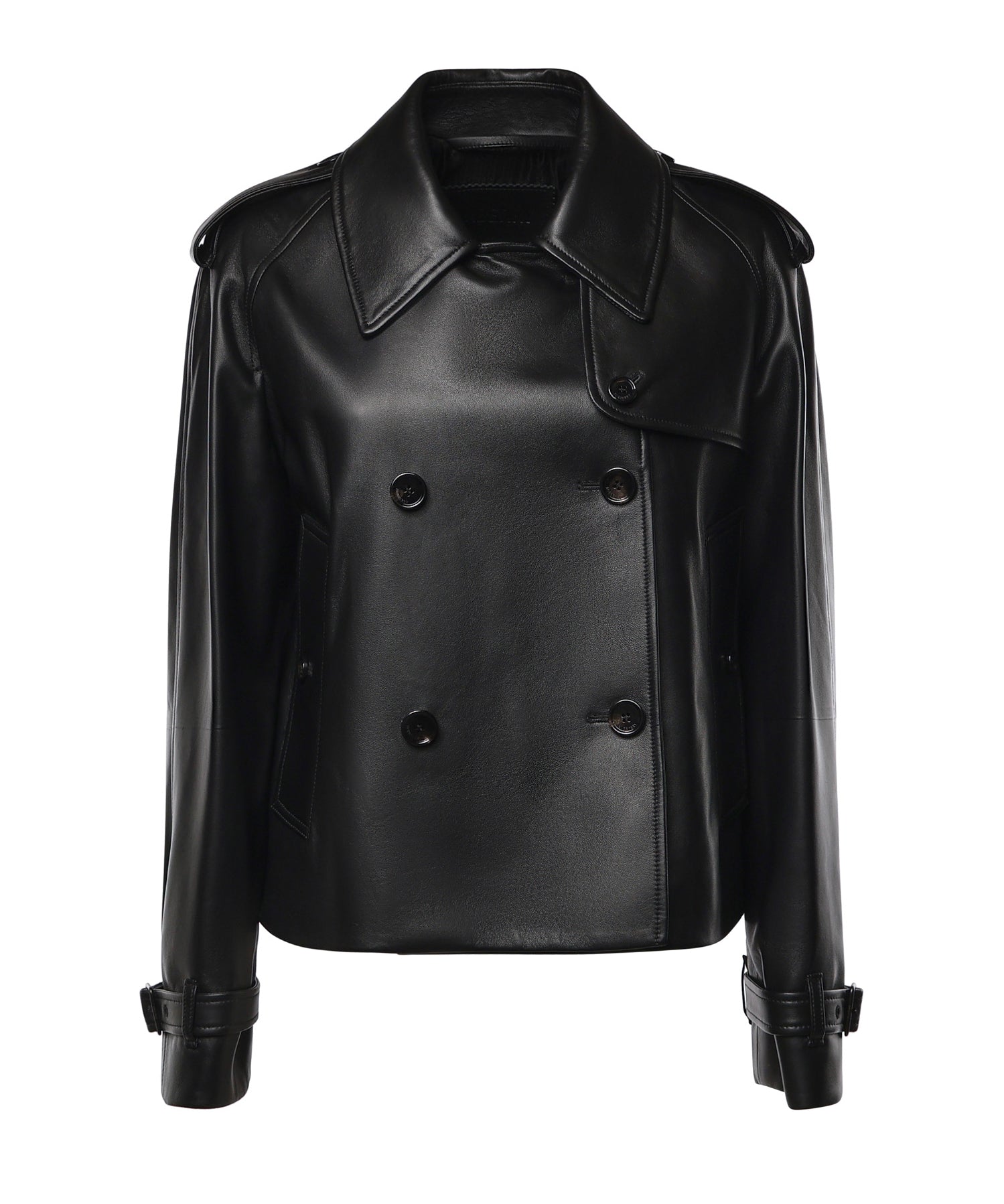 Giacca trench Mayfair cropped in pelle 8127296 A1189 BURBERRY 