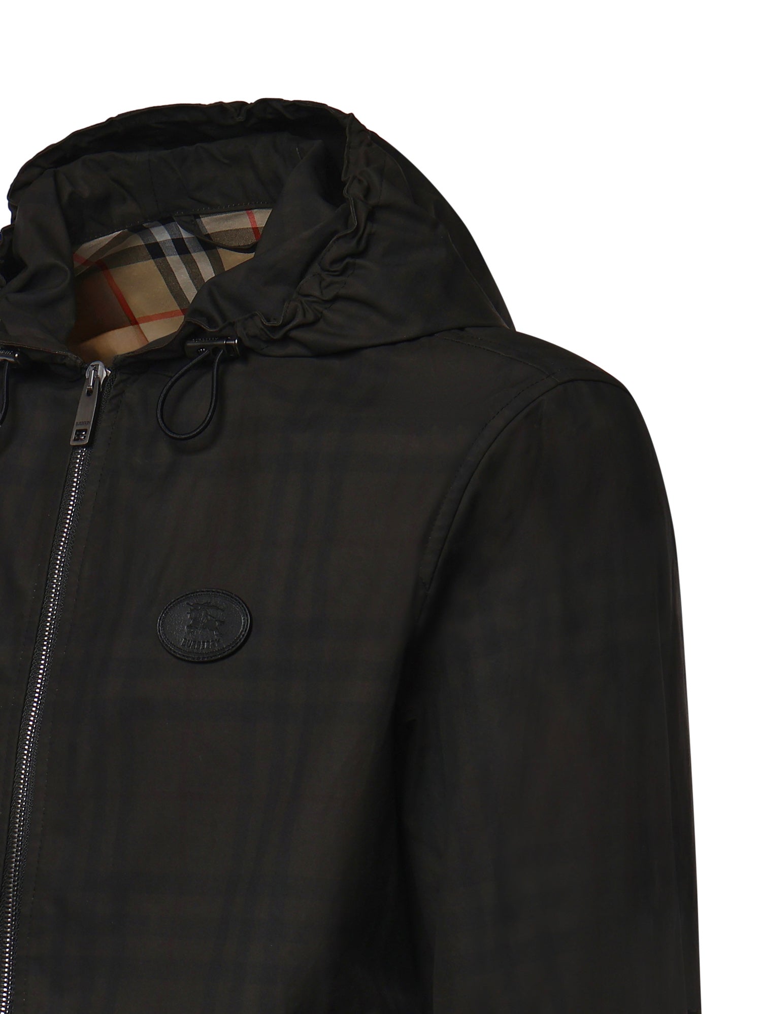 Giacca con cappuccio Newport in cotone Check 8127541 B9368 BURBERRY 