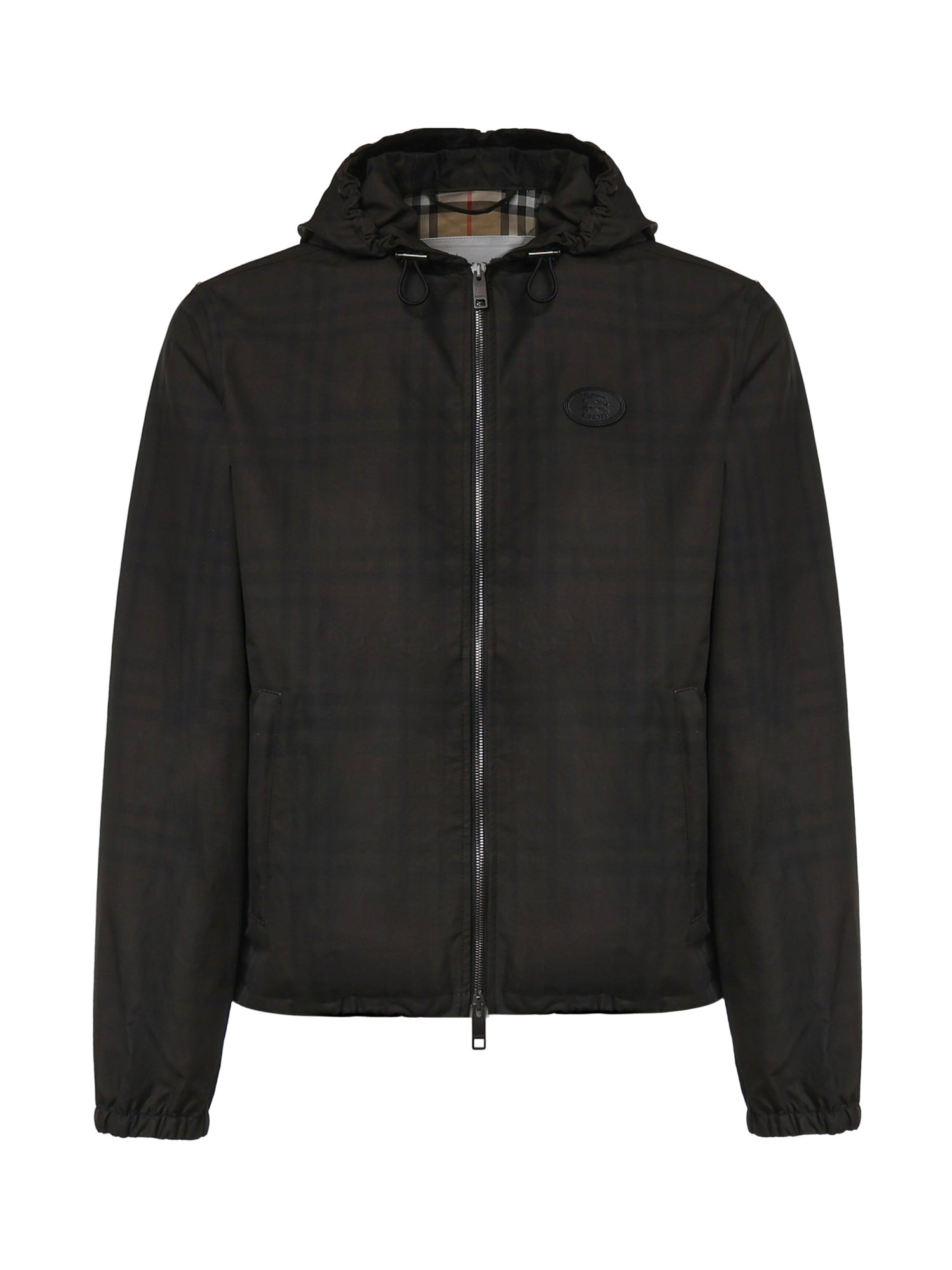 Giacca con cappuccio Newport in cotone Check 8127541 B9368 BURBERRY 