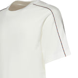 T-shirt in cotone con profili Check 8127590 B7078 BURBERRY 