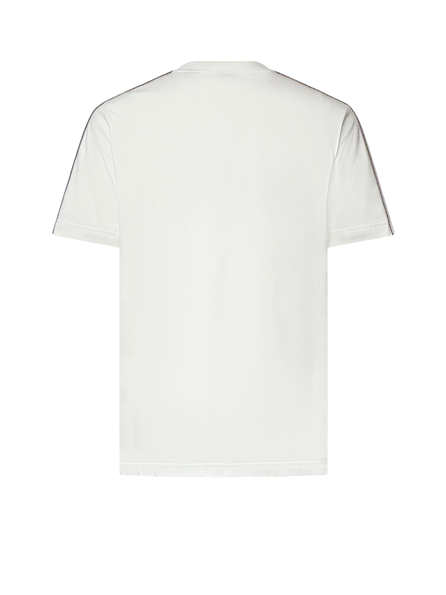 T-shirt in cotone con profili Check 8127590 B7078 BURBERRY 