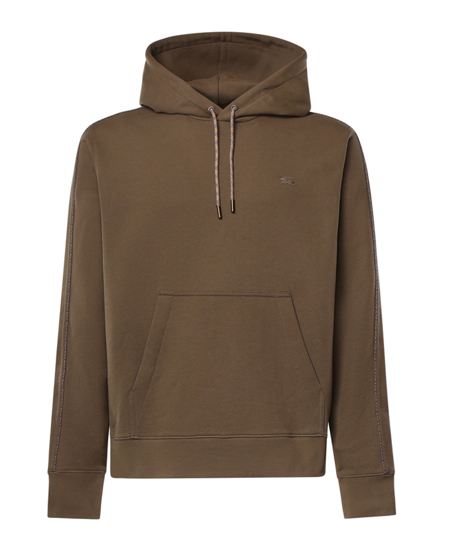 Felpa in cotone con profili Check e cappuccio 8127603 C5319 BURBERRY 