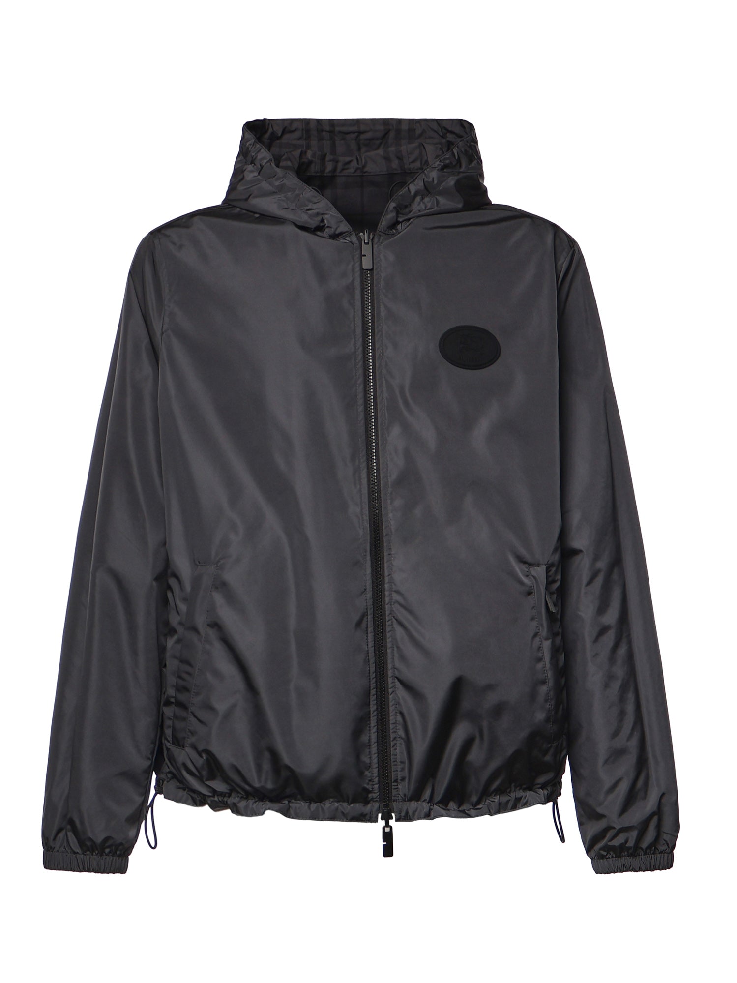 Giacca con cappuccio Newport Check reversibile 8127765 B5658 BURBERRY 