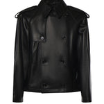 Trench Leadenham cropped in pelle 8129840 A1189 BURBERRY 
