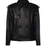 Trench Leadenham cropped in pelle 8129840 A1189 BURBERRY 