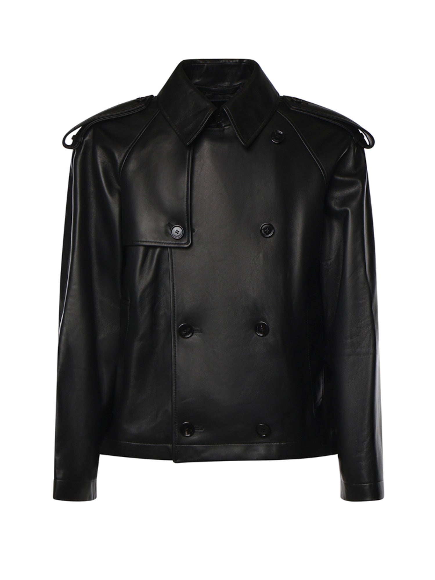 Trench Leadenham cropped in pelle 8129840 A1189 BURBERRY 
