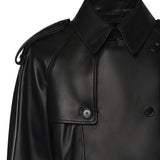 Trench Leadenham cropped in pelle 8129840 A1189 BURBERRY 