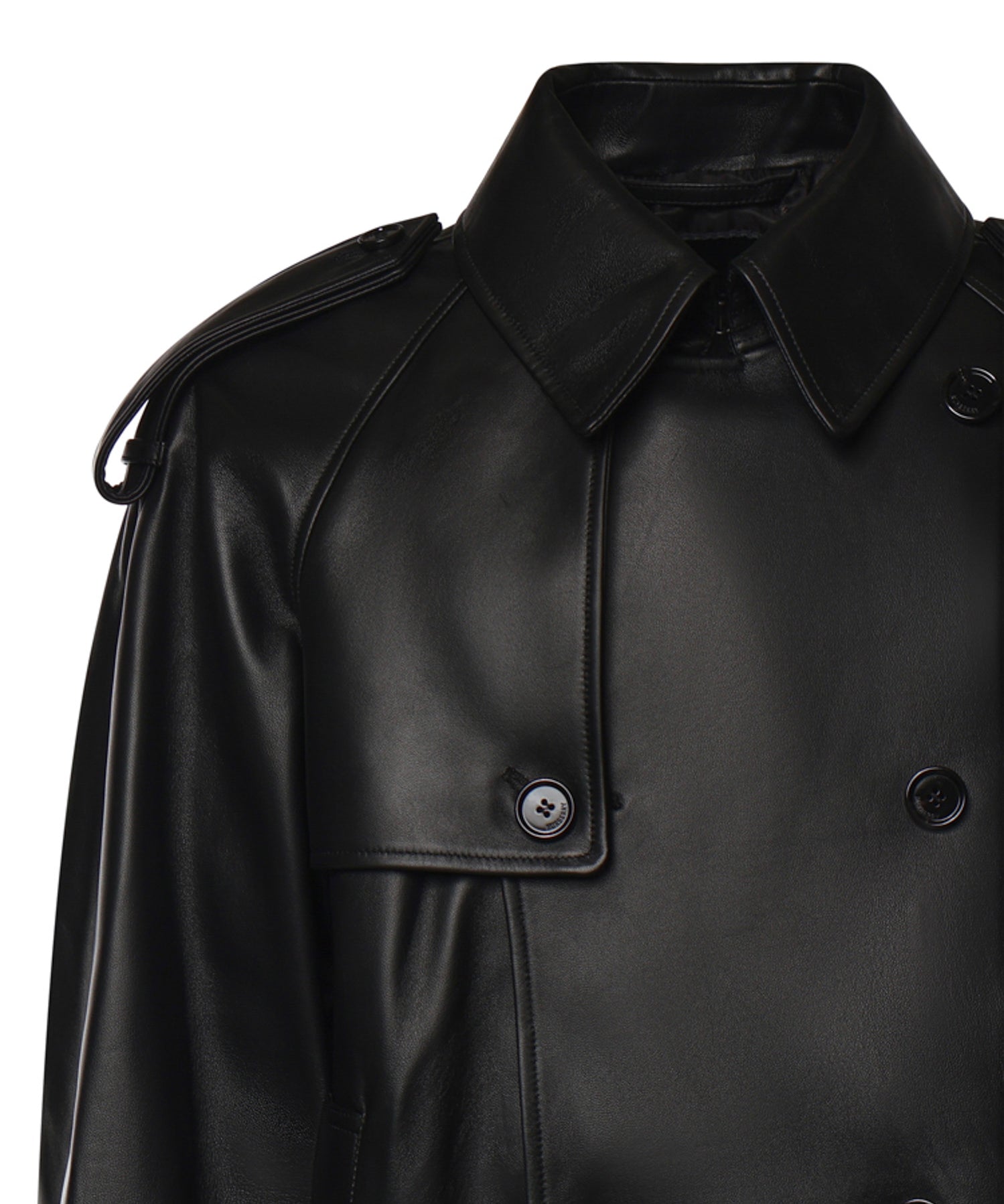 Trench Leadenham cropped in pelle 8129840 A1189 BURBERRY 