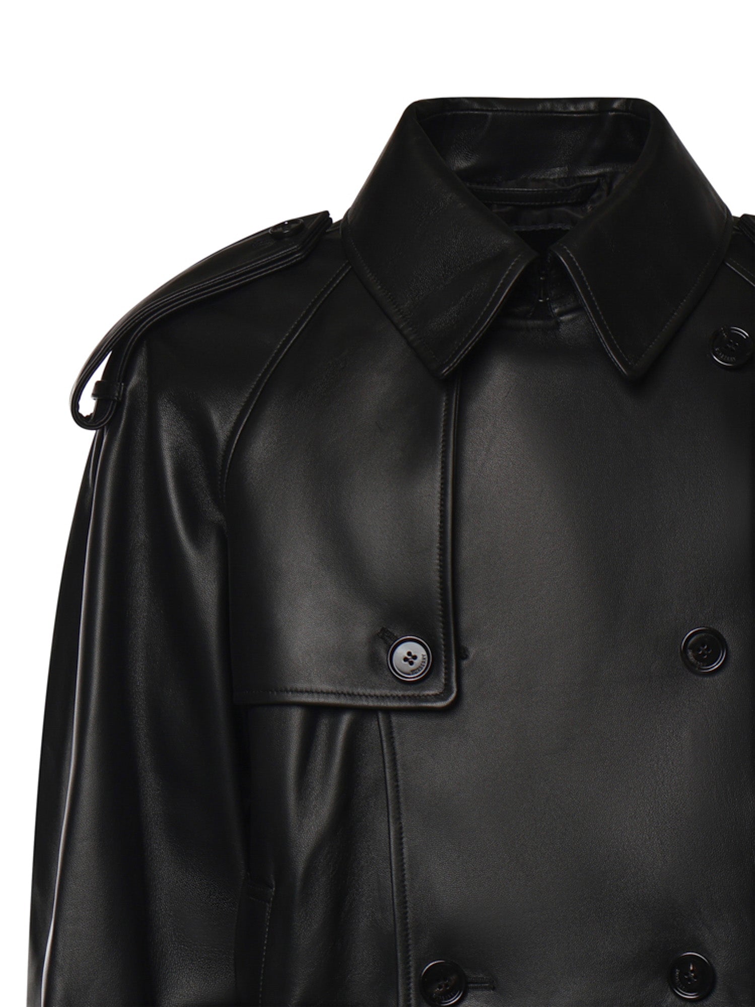 Trench Leadenham cropped in pelle 8129840 A1189 BURBERRY 