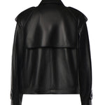 Trench Leadenham cropped in pelle 8129840 A1189 BURBERRY 