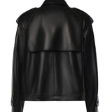 Trench Leadenham cropped in pelle 8129840 A1189 BURBERRY 