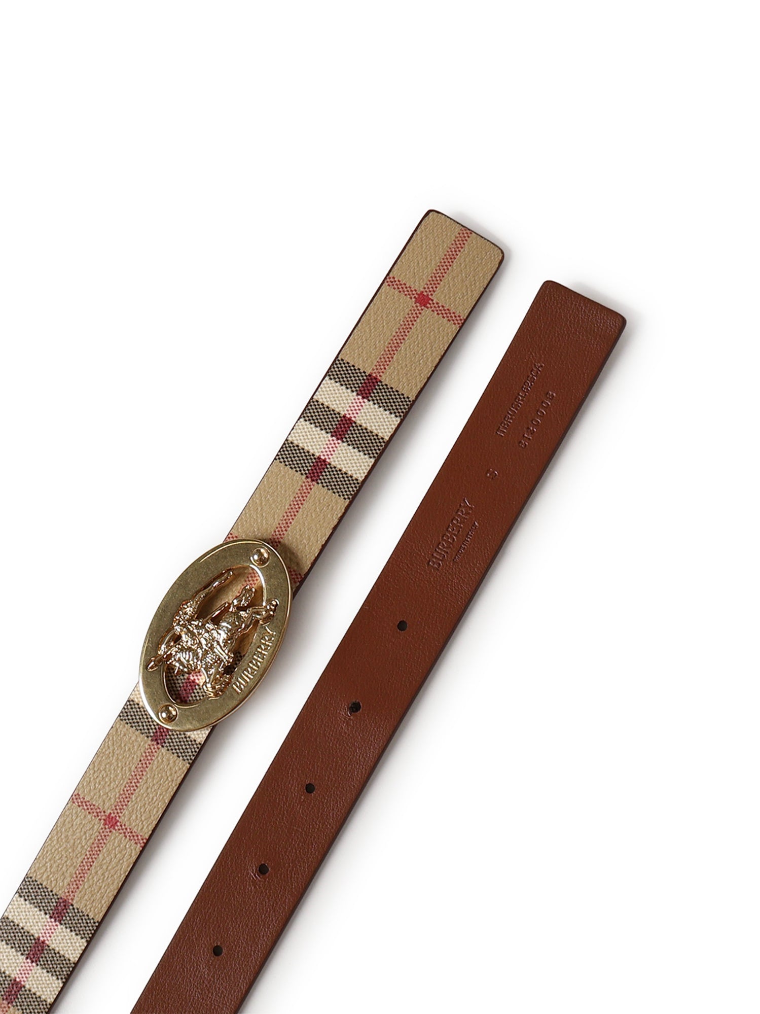 Cintura ovale Check reversibile 8130008 A7026 BURBERRY 