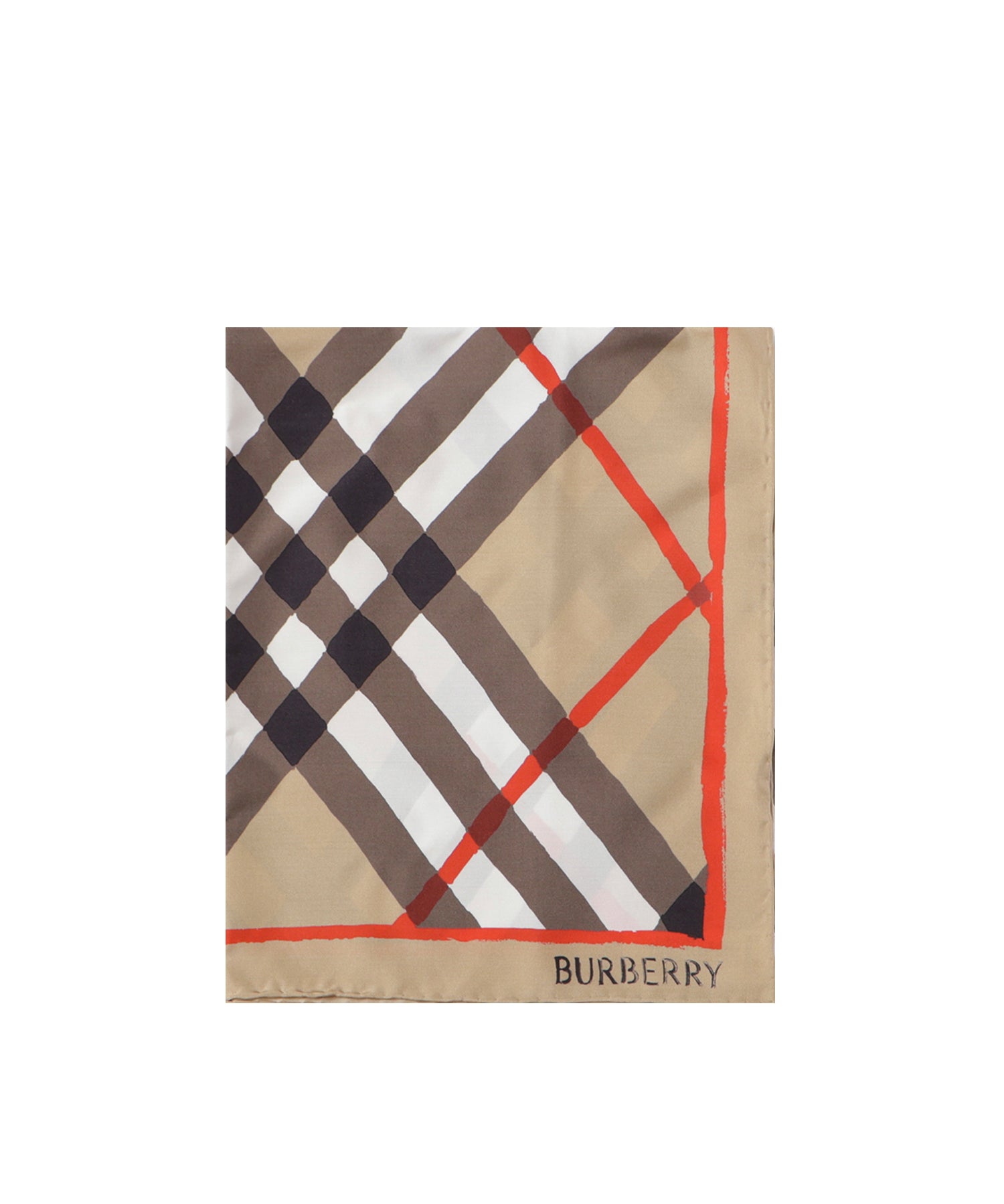 Foulard in seta Check effetto acquerello 8131628 A7028 BURBERRY 