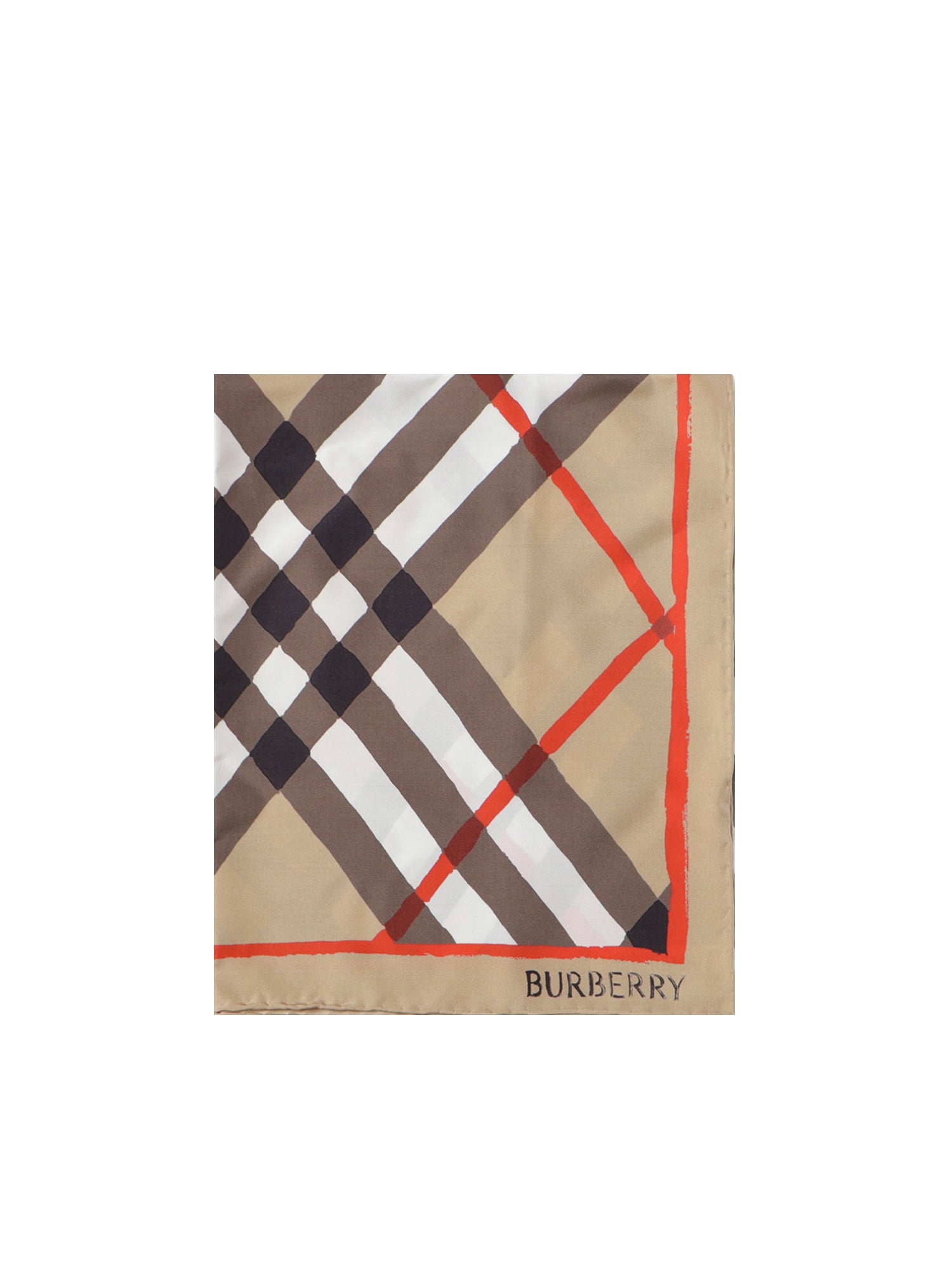 Foulard in seta Check effetto acquerello 8131628 A7028 BURBERRY 