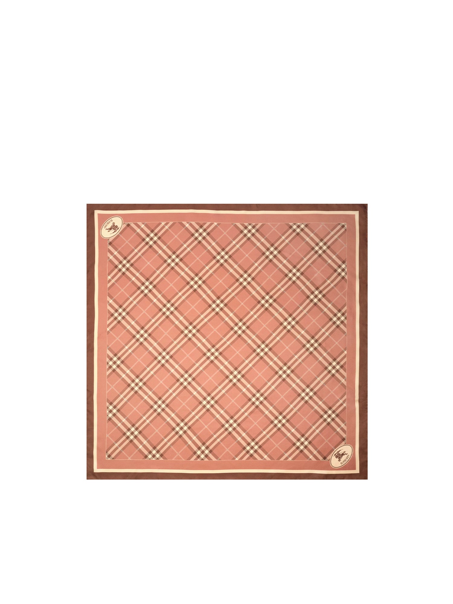 Foulard in seta Check con Knight Stamp 8131711 B1477 BURBERRY 
