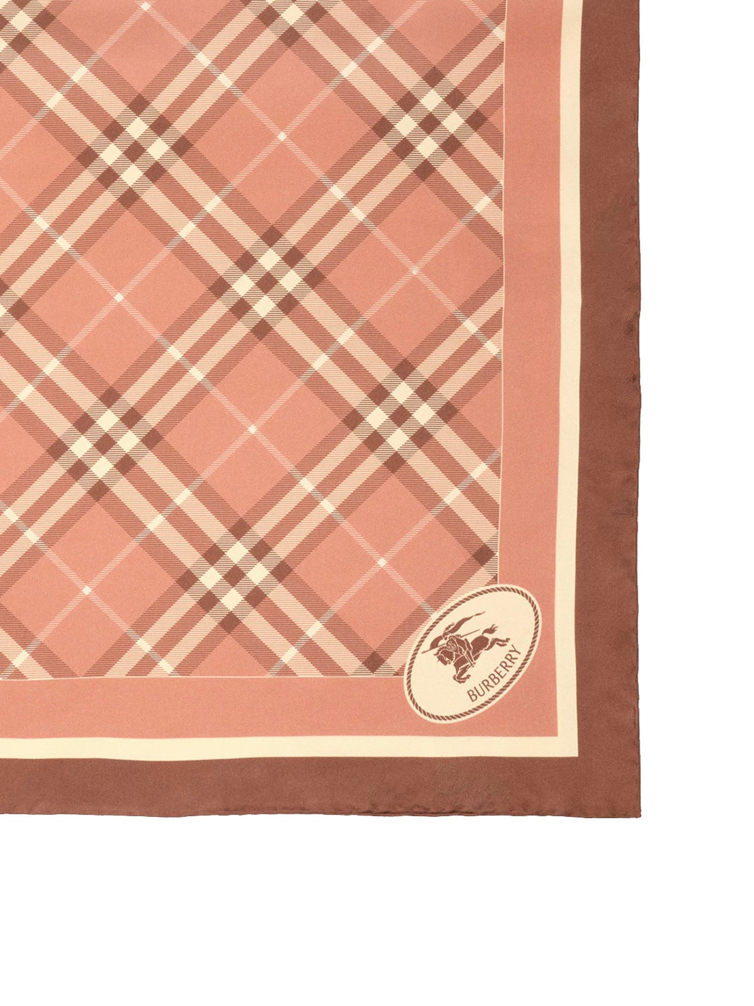 Foulard in seta Check con Knight Stamp 8131711 B1477 BURBERRY 