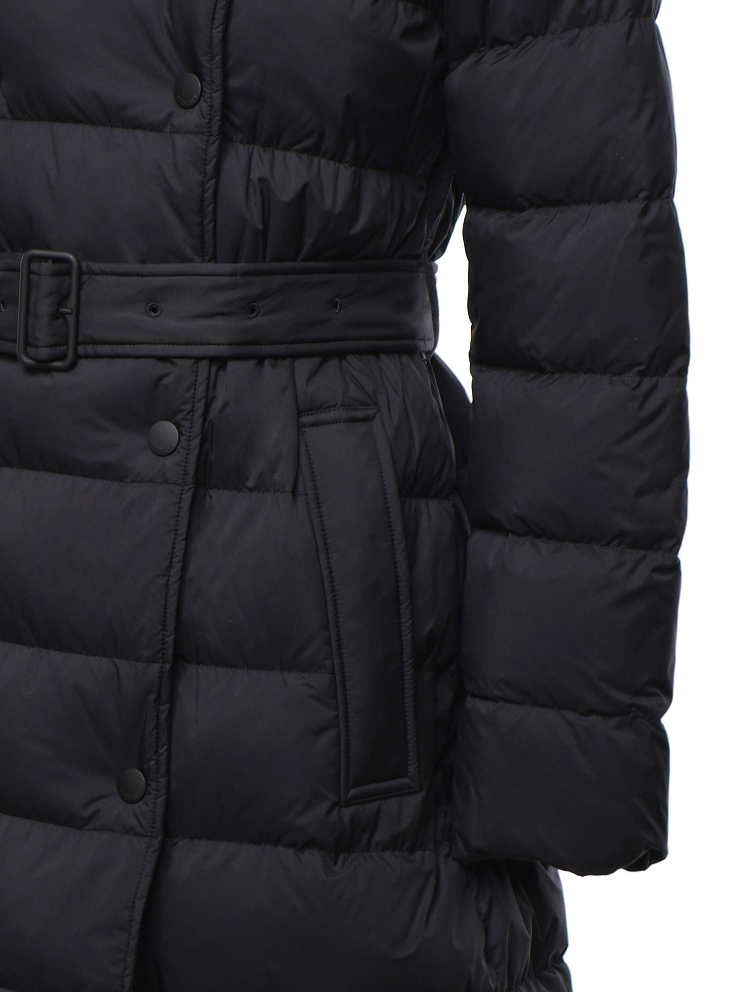 Piumino lungo in nylon con cappuccio 8131873 A1189 BURBERRY 