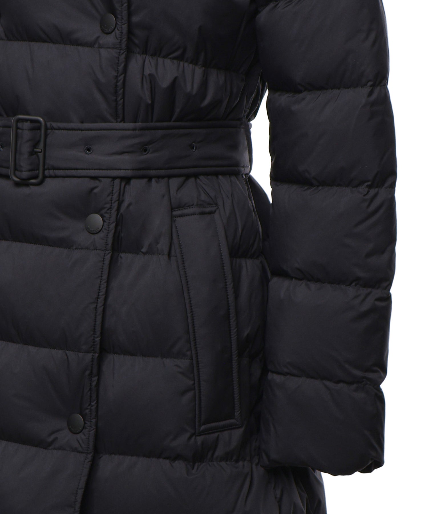 Piumino lungo in nylon con cappuccio 8131873 A1189 BURBERRY 