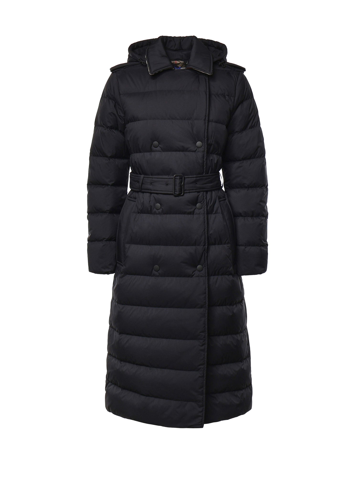 Piumino lungo in nylon con cappuccio 8131873 A1189 BURBERRY 