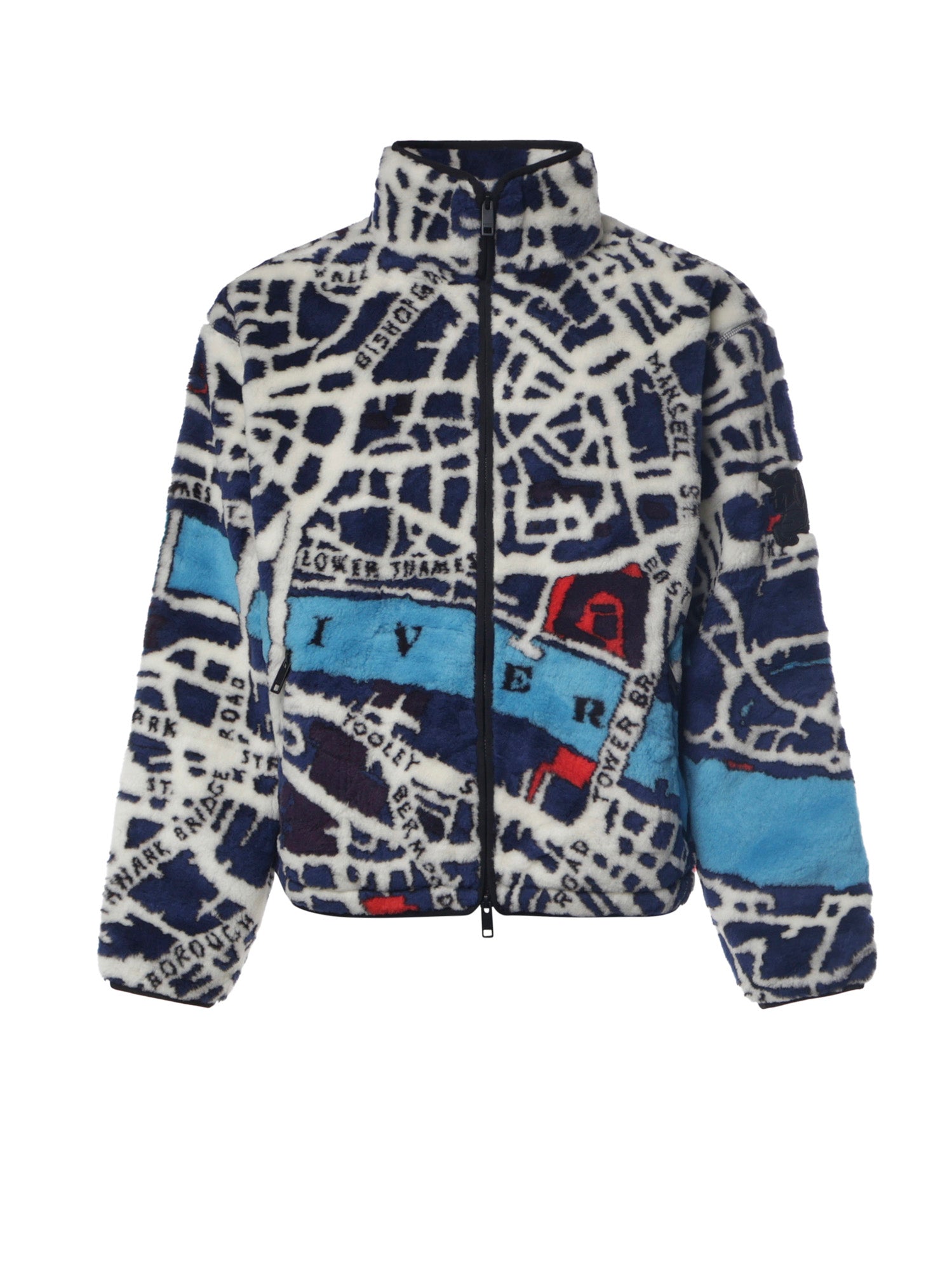 Giacca in pile con mappa Londra 8134276 C7228 BURBERRY 