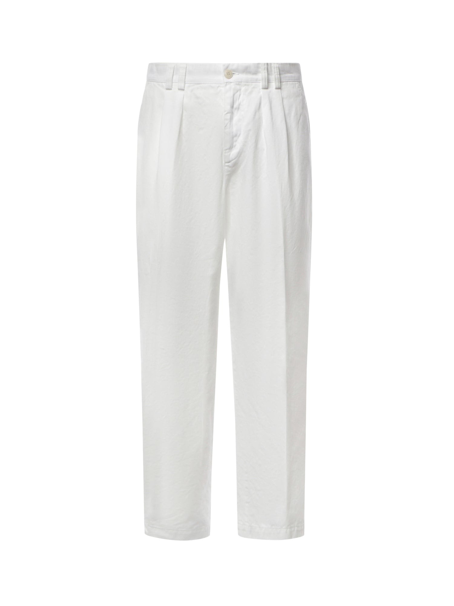 Pantaloni a due pieghe in gabardine di cotone<BR/><BR/> D91606 PT016665 CANALI 