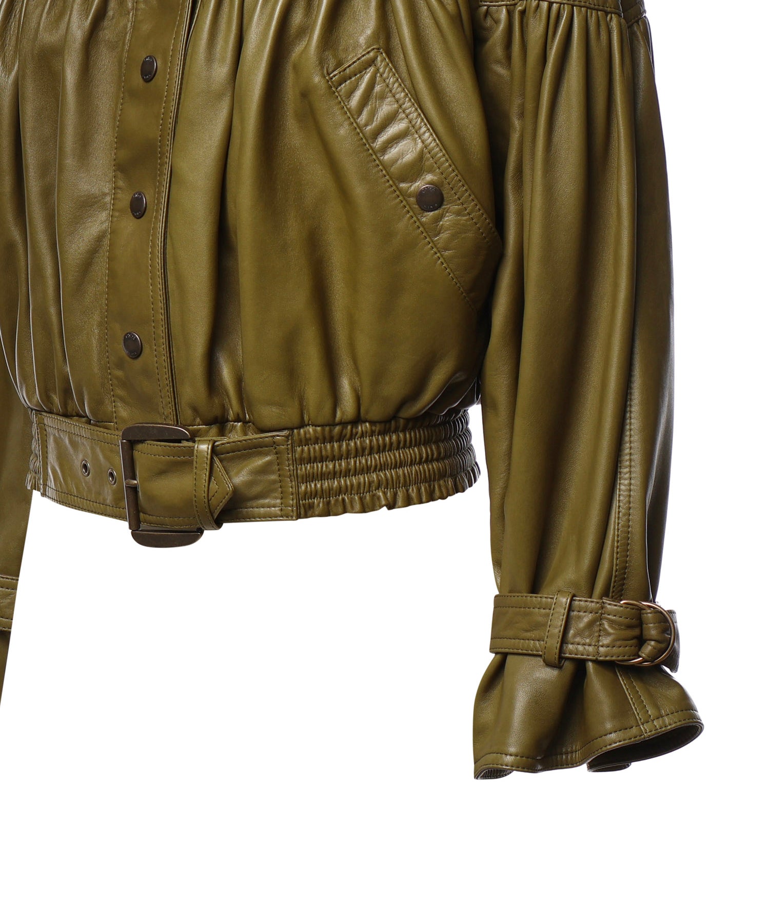 Giacca cropped in pelle CH26ACV19201 3D2 CHLOÉ 