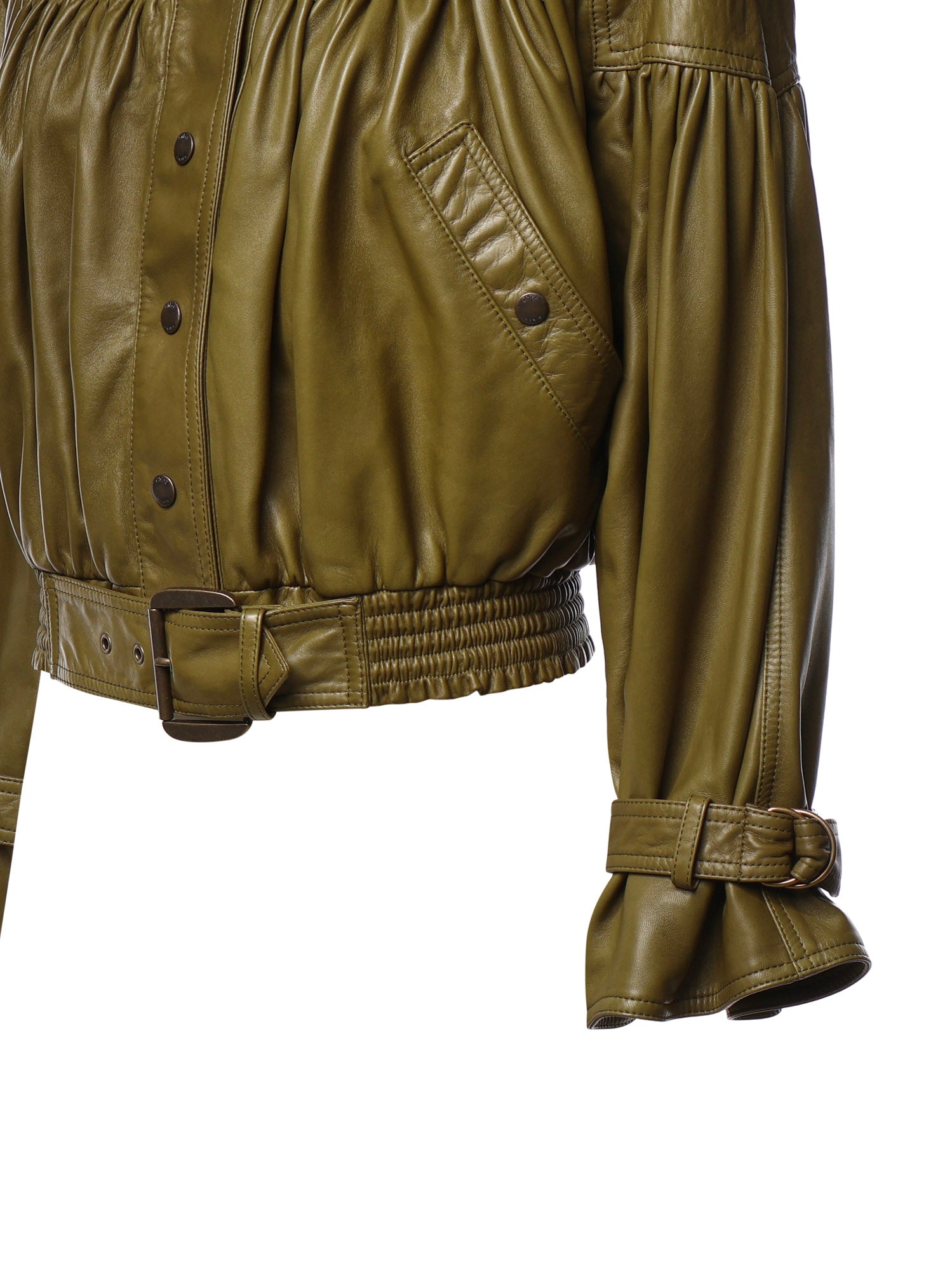 Giacca cropped in pelle CH26ACV19201 3D2 CHLOÉ 