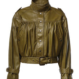 Giacca cropped in pelle CH26ACV19201 3D2 CHLOÉ 