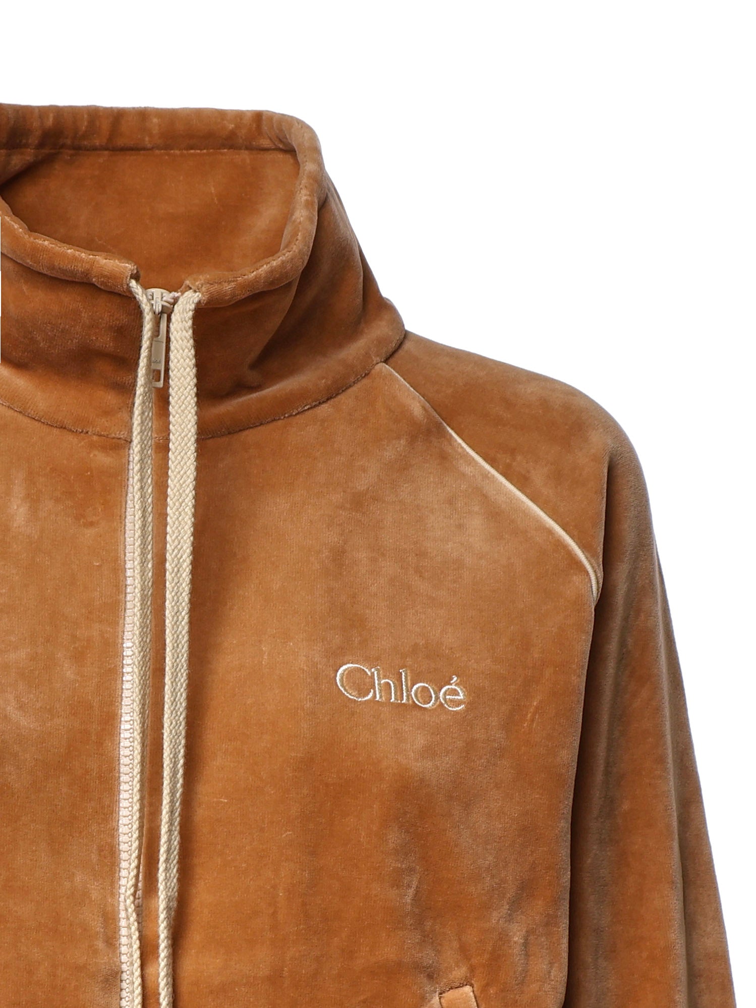 Felpa in misto cotone con zip CH26AJH25188 271 CHLOÉ 