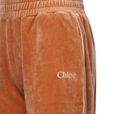 Pantaloni joggers in velluto con logo CH26AJP01188 271 CHLOÉ 