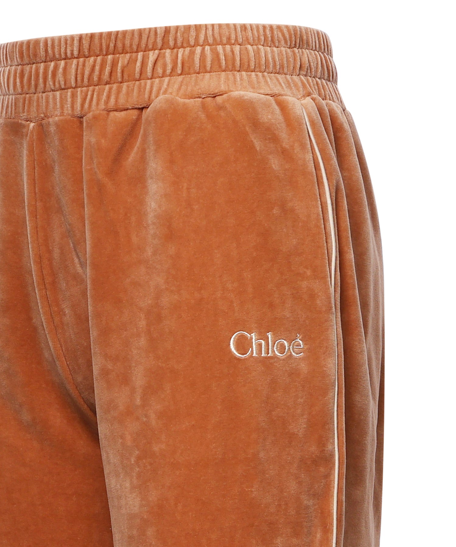 Pantaloni joggers in velluto con logo CH26AJP01188 271 CHLOÉ 