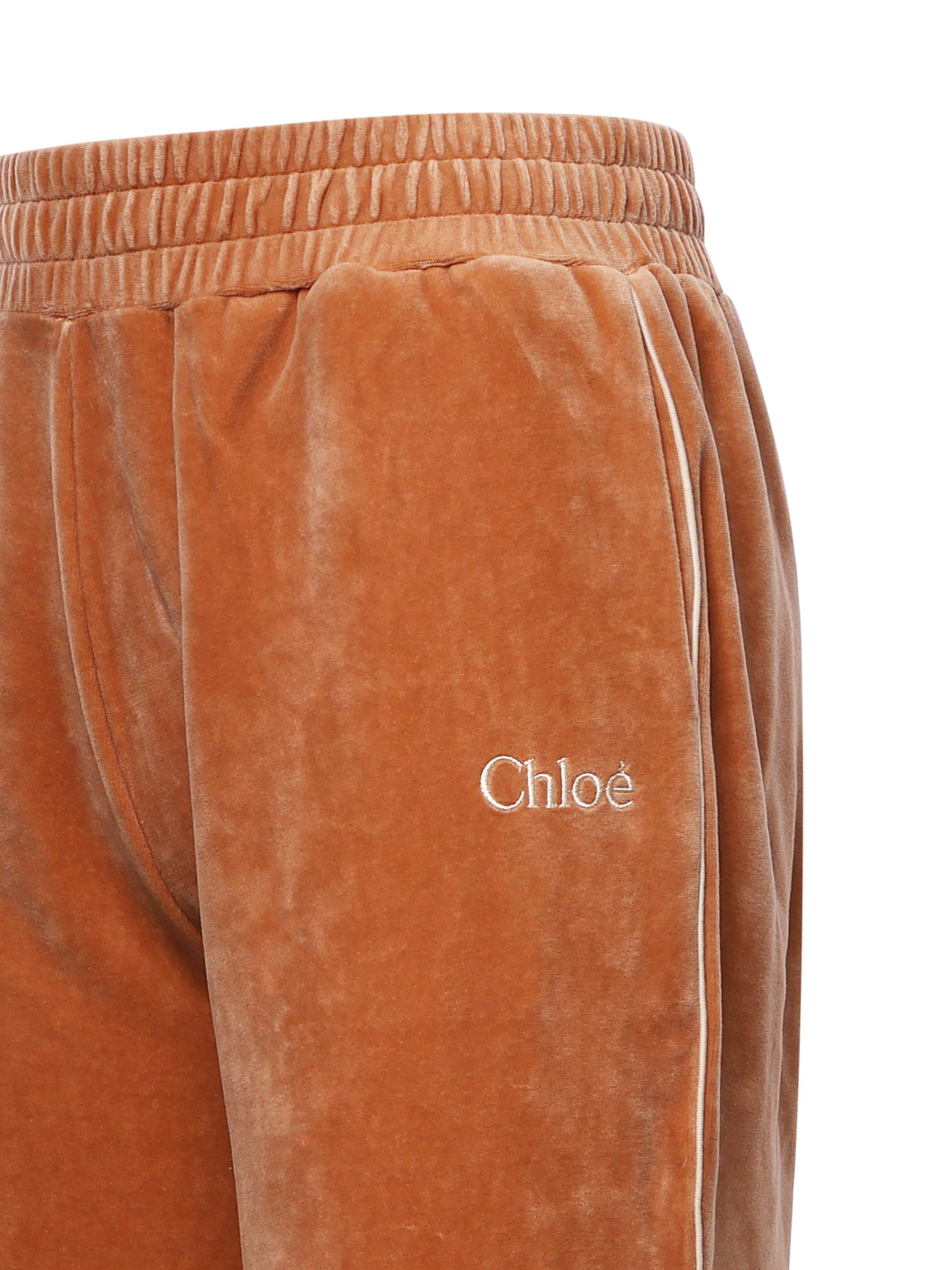 Pantaloni joggers in velluto con logo CH26AJP01188 271 CHLOÉ 
