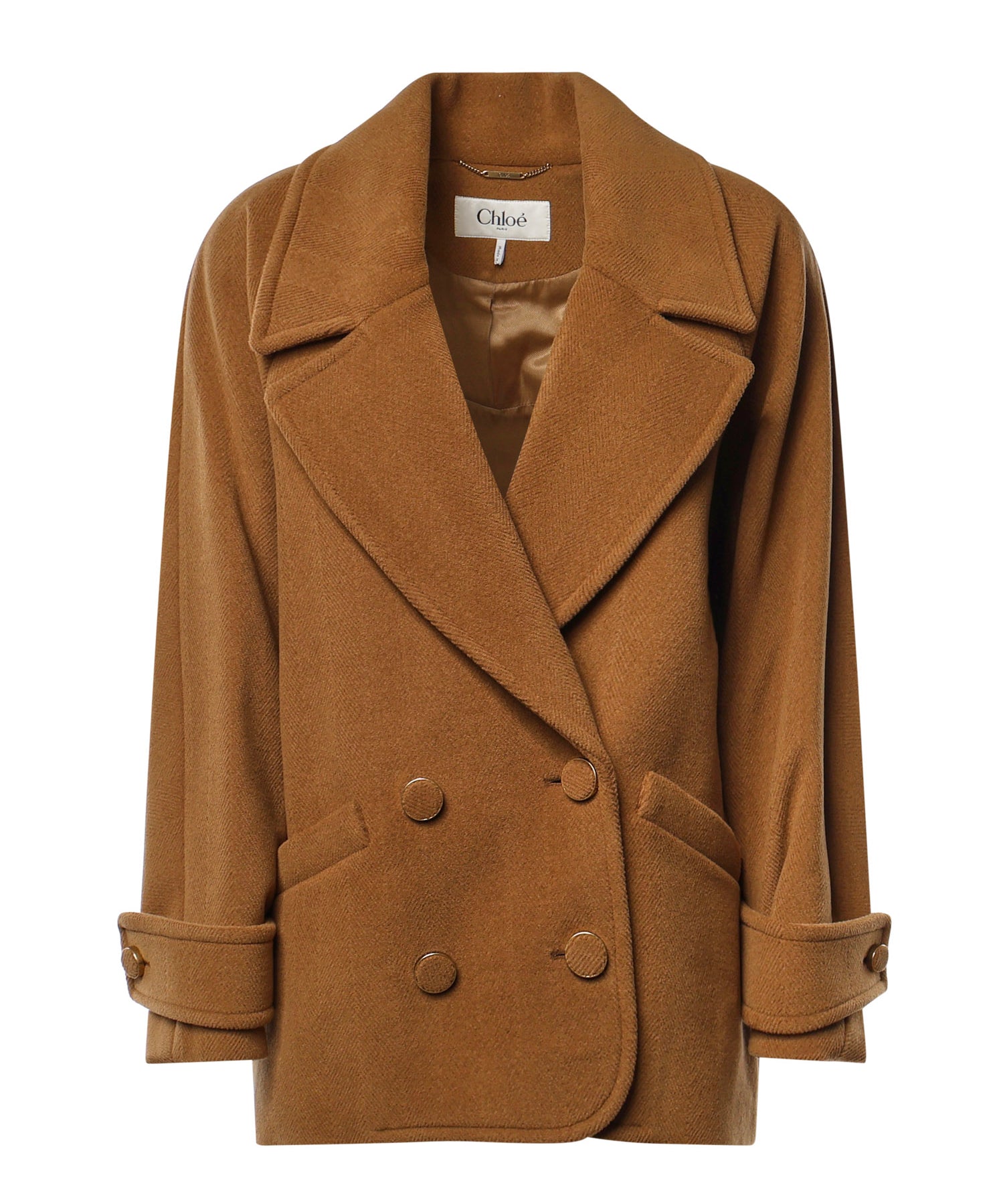 Cappotto cropped doppiopetto in lana CH26AMA06077 212 CHLOÉ 